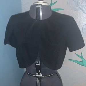 Cropped black bolero with short sleeves! Excellent condition